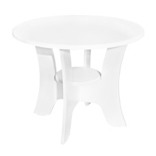 Masuta cafea Roma rotunda, MDF Alb, 68 x 54 cm